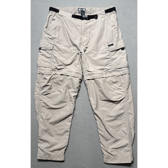 REI Pants - REI Shara Pants Women Sz 14P Tan Convertible Hiking Cargo Leg Zip Belted Pockets